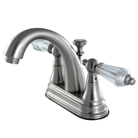 Kingston Brass KS7618WLL 4" Centerset Bathroom Faucet, Brushed Nickel KS7618WLL